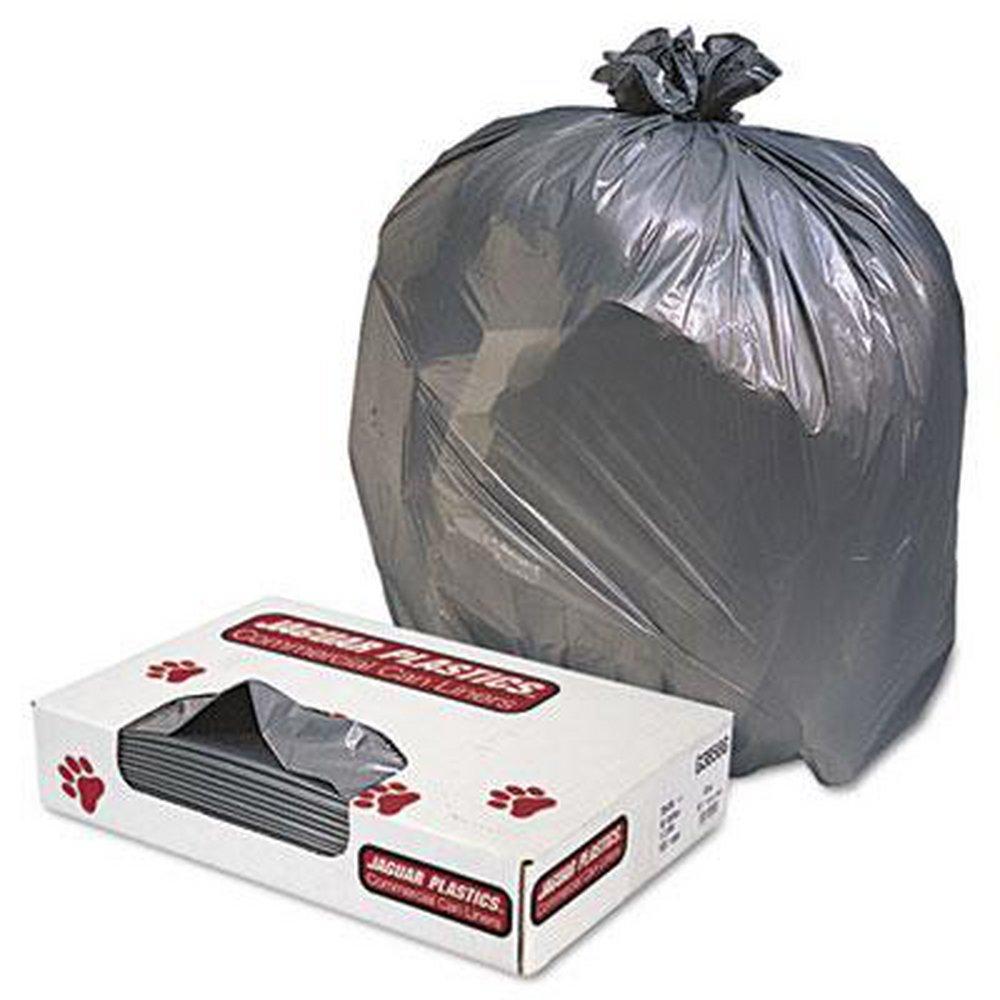 Jaguar Plastics Grey 33 x 39 in. 1.3 mil Can Liner in Grey 