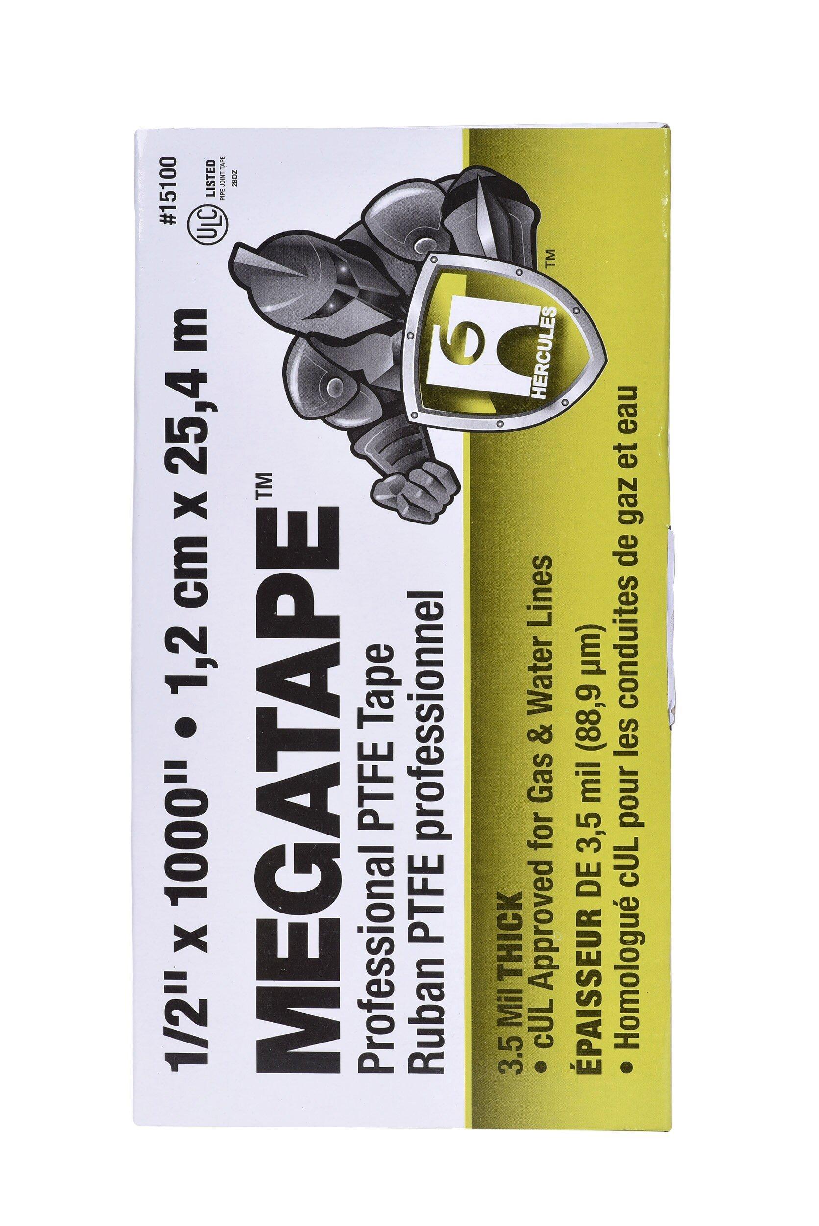 Hercules&reg; Grey 3/4 x 1000 in. Plastic PTFE Tape in Grey 