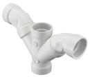 White PVC DWV Double Combination Wye 