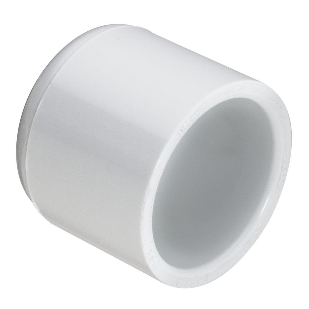 White Socket Schedule 40 PVC Cap 