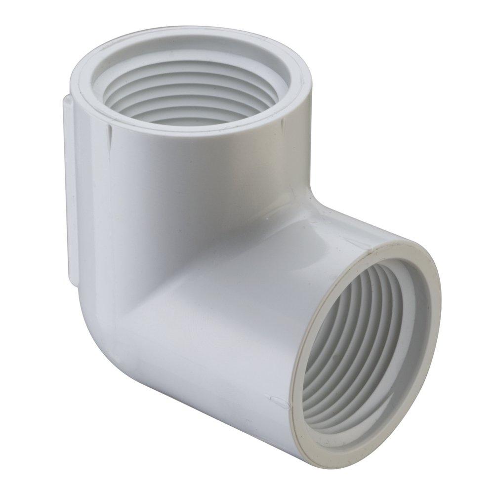 White FIPT Straight Schedule 40 PVC 90 Degree Elbow 