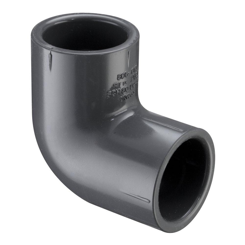 Grey Socket Weld 90 Degree Schedule 80 Plastic Elbow 