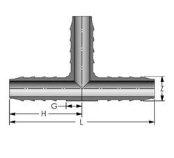 1 in. Insert Straight PVC Tee