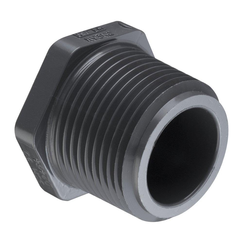 Grey MPT Schedule 80 PVC Plug 