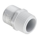 White Spigot x Gasket Sewer Schedule 40 O-Ring PVC Adapter 