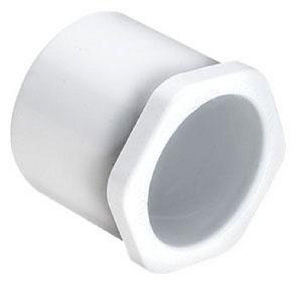 White Spigot x Socket Schedule 40 PVC Bushing 