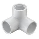 White Socket x FIPT Reducing Schedule 40 PVC 90 Degree Elbow with Side Outlet 