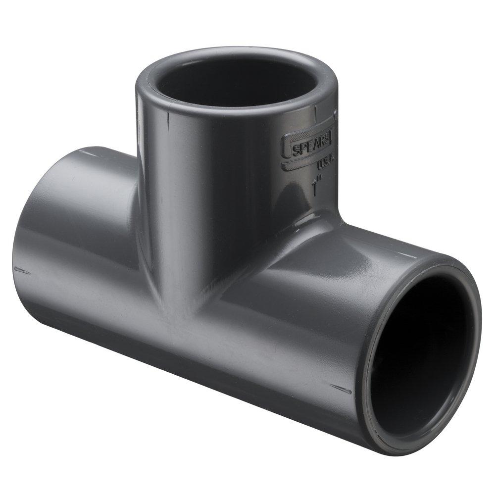 Grey Socket Weld Plastic Tee 