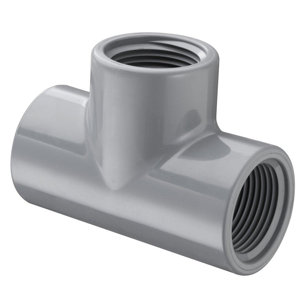 Grey Sch. 80 PVC FIPT Tee Threaded 