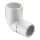 White Spigot x Socket Straight and Street Schedule 40 PVC 90 Degree Elbow 