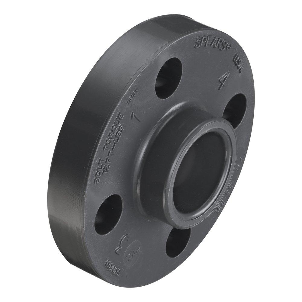 Grey Socket Straight Schedule 80 CPVC and PVC Flange 