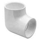 White Socket x FIPT Straight Schedule 40 PVC 90 Degree Elbow 