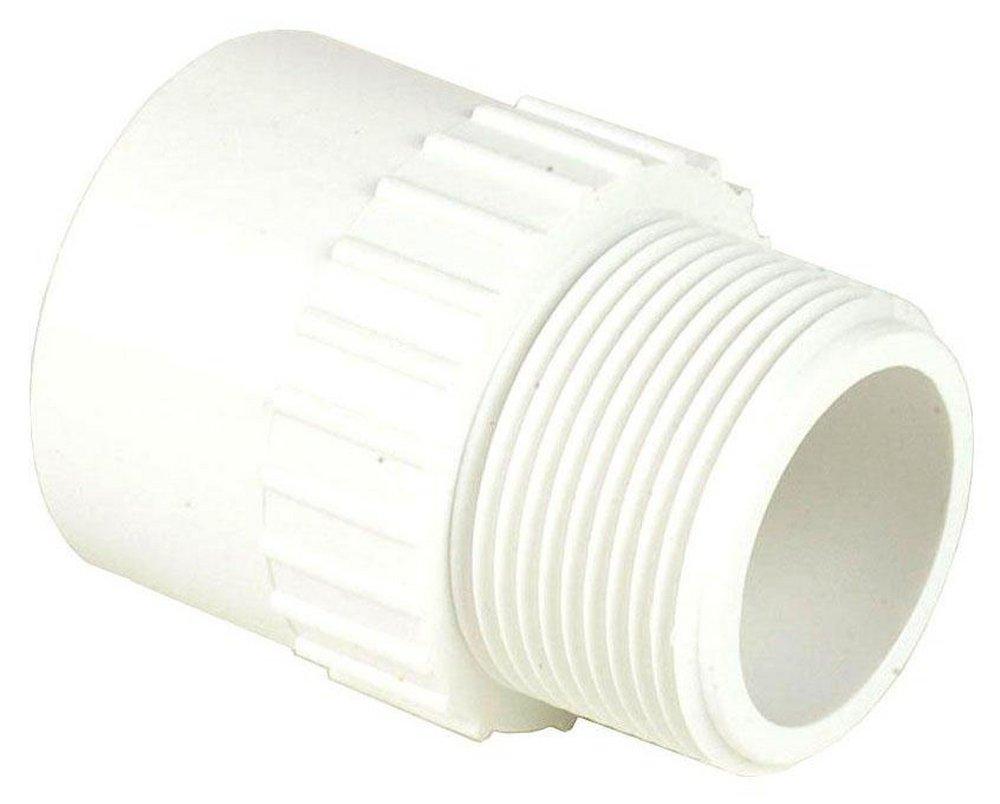 White Spigot x Gasket Sewer Schedule 40 O-Ring PVC Adapter 