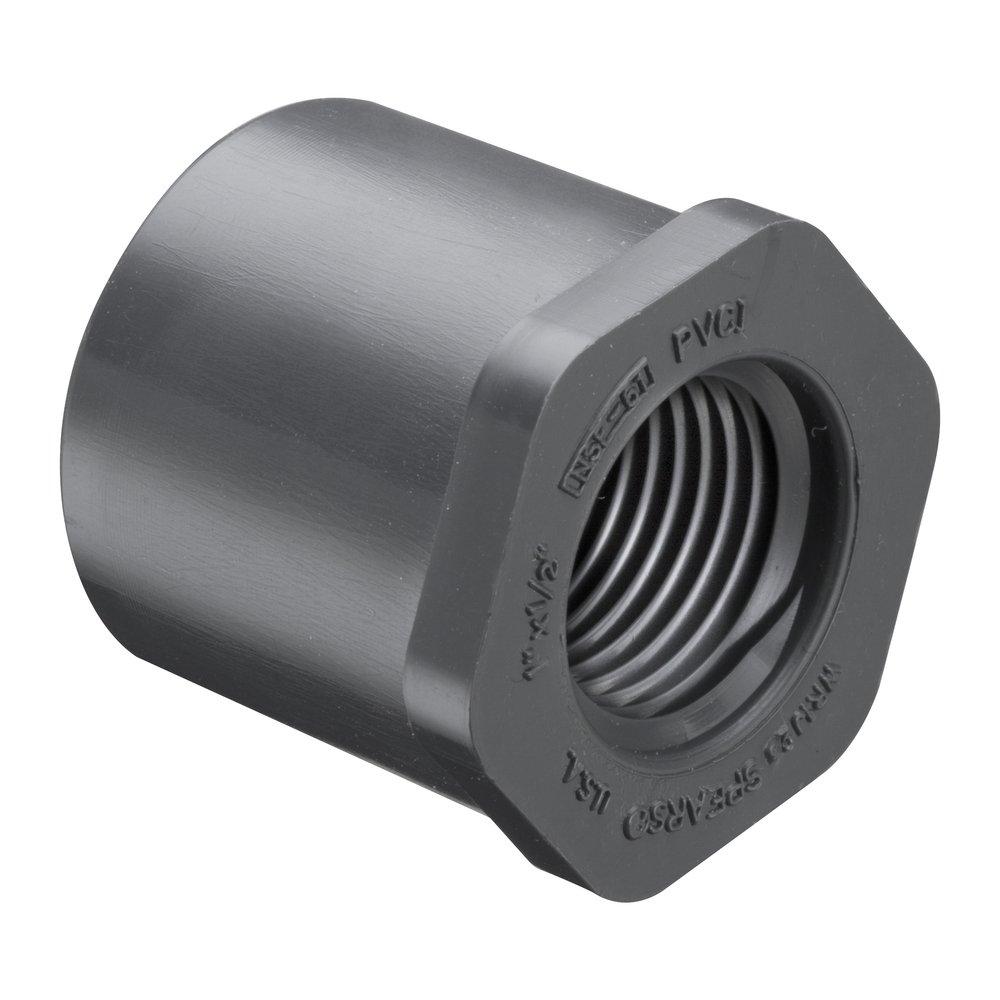 Grey Spigot x FPT Schedule 80 PVC Bushing 