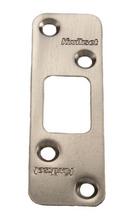 Corner Heavy Duty Deadbolt Square Strike Plate in Brass