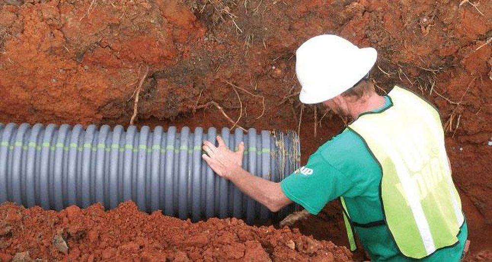 ADS&reg; Grey 13 ft. Polyethylene Drainage Pipe 
