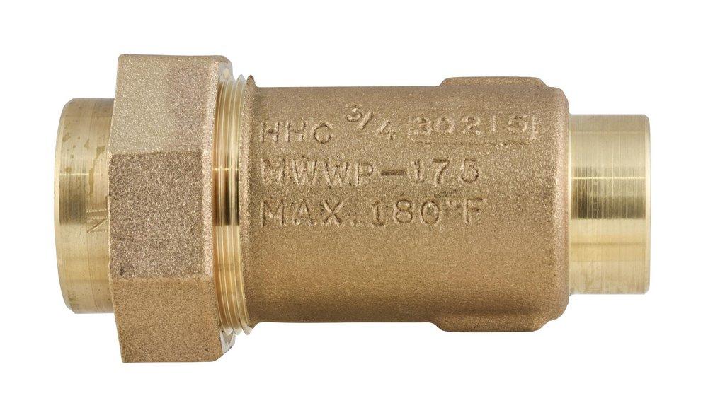 Ford Meter Box Brass FNPT x Plain End Check Valve 