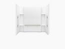 60 in. Complete Wall Set in White With Grab Bar