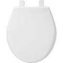 16-5/8 in. Heave Duty Round Closed Front Toilet Seat with Cover in White