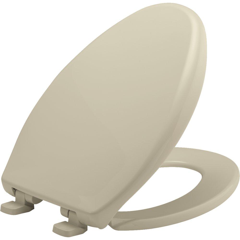 Bemis Bone 18-5/8 in. Elongated Bowl Closet Toilet Seat with Cover 