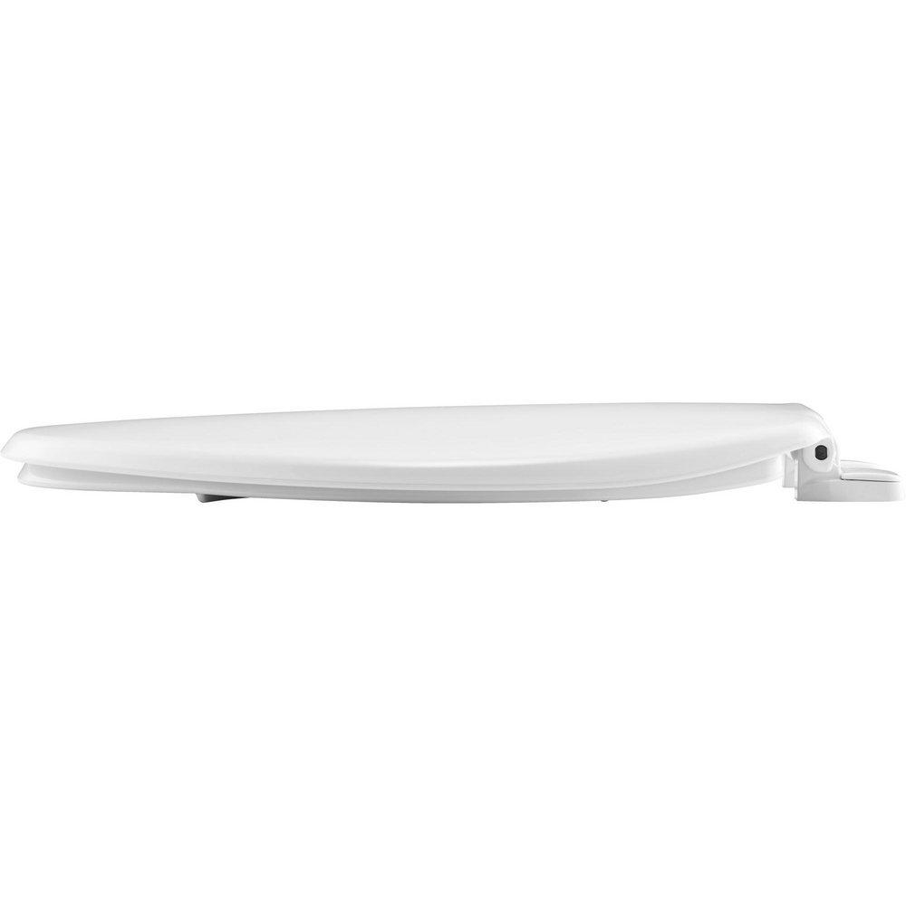 Bemis White Elongated Closed Front with Cover 