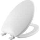 Elongated Closed Front Toilet Seat with Cover in White