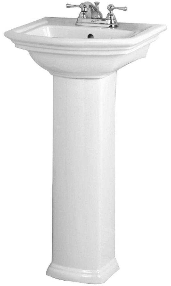 Barclay Products Limited White 1-Hole Pedestal Lavatory Sink with 4 in. Centerset 