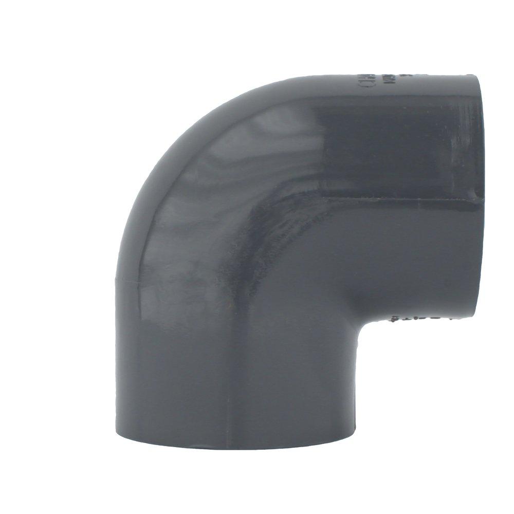Dark Grey PVC Schedule 80 90° Elbow 