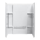 48 in. Complete Wall Set with Grab Bar in White