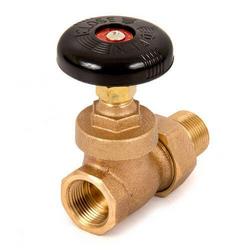 1 in. Bronze Straight Steam Radiator Valve with Nut and Tailpiece