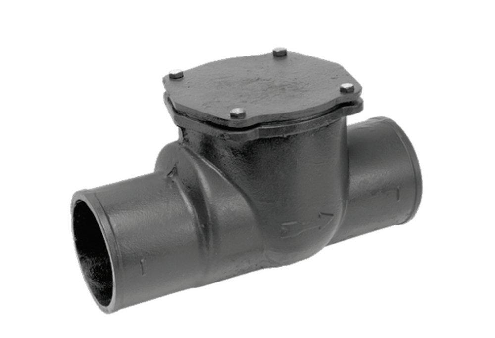 Matco-Norca Black Cast Iron No Hub Backwater Valve 