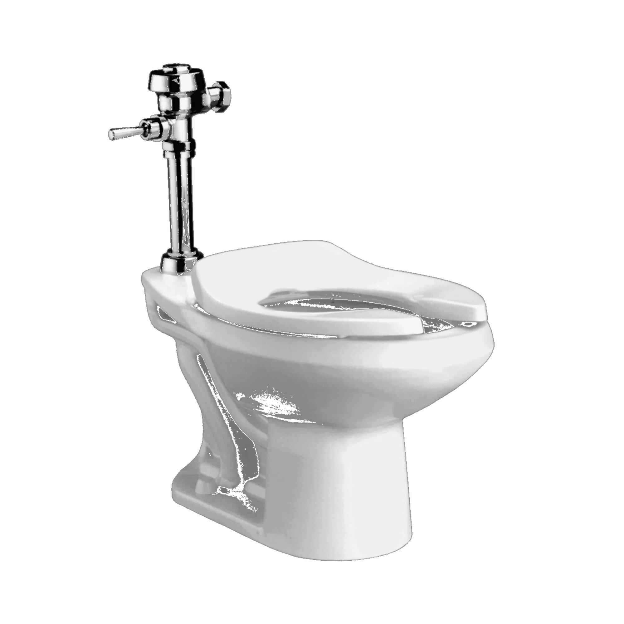 American Standard White 1.6 gpf Elongated Toilet 