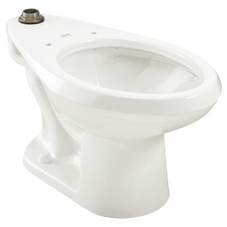 Elongated Toilet Bowl with Top Spud in White