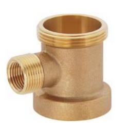 3/4 x 1/2 in. GHT x FIPS Cast Brass Reducing Tee