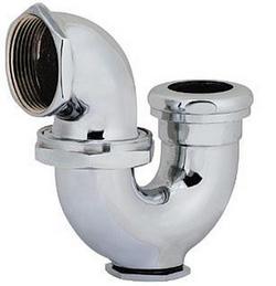 1-1/2 x 1-1/4 in. Cast Brass Sink Trap in Chrome Plated