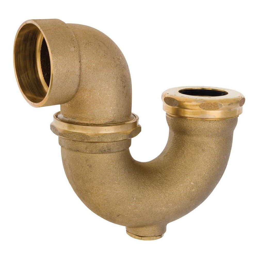 Sioux Chief Rough Brass 1-1/2 x 2 in. P-Trap in Rough Brass 