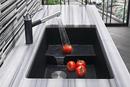 BLANCO Anthracite 28-3/4 x 18-1/8 in. No Hole Composite Double Bowl Undermount Kitchen Sink 