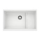 28-3/4 x 18-1/8 in. No Hole Composite Double Bowl Undermount Kitchen Sink in White