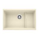 BLANCO Biscuit 28-3/4 x 18-1/8 in. No Hole Composite Double Bowl Undermount Kitchen Sink 