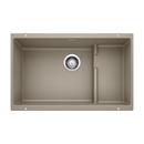 28-3/4 x 18-1/8 in. No Hole Composite Double Bowl Undermount Kitchen Sink in Truffle