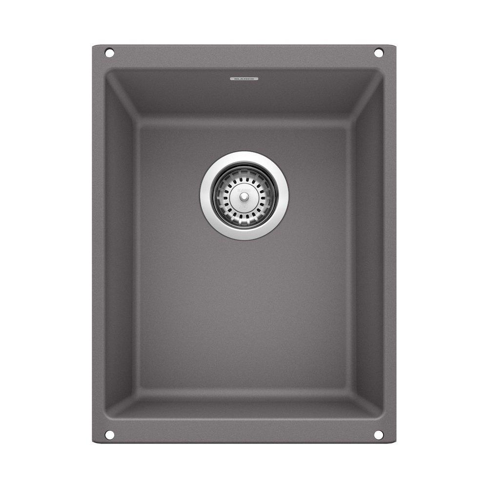 BLANCO Cinder 13-39/50 x 18-11/100 in. No Hole Composite Single Bowl Undermount Kitchen Sink 