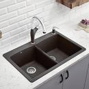 BLANCO Cinder 33 x 22 in. 1 Hole Composite Double Bowl Dual Mount Kitchen Sink 