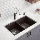 BLANCO Cinder 33 x 22 in. 1 Hole Composite Double Bowl Dual Mount Kitchen Sink 