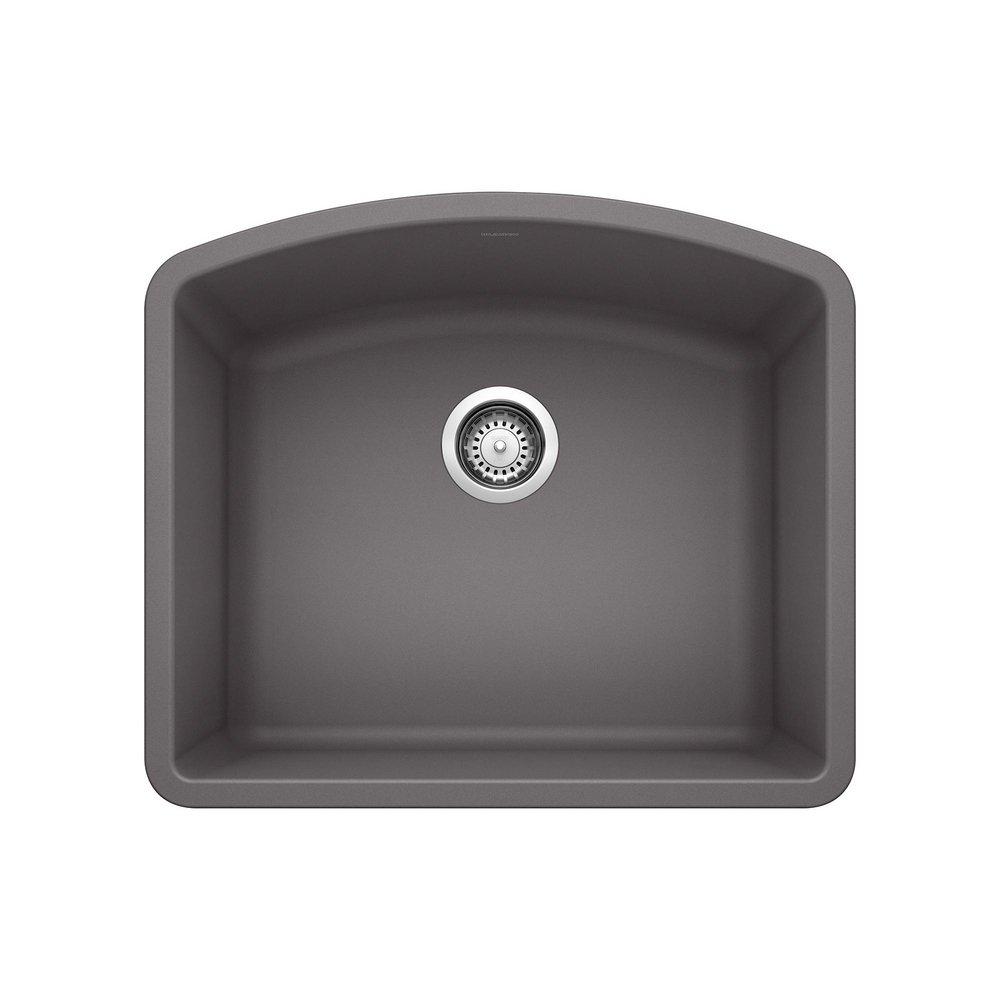 BLANCO Cinder 24 x 20-13/16 in. No Hole Composite Single Bowl Undermount Kitchen Sink 