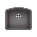 24 x 20-13/16 in. No Hole Composite Single Bowl Undermount Kitchen Sink in Cinder