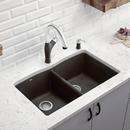 BLANCO Cinder 32 x 19-1/4 in. No Hole Composite Double Bowl Undermount Kitchen Sink 