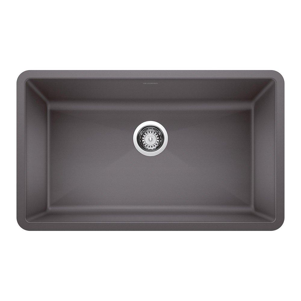 BLANCO Cinder 32 x 19 in. No Hole Composite Single Bowl Undermount Kitchen Sink 