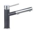 Single Handle Pull Out Kitchen Faucet in Anthracite/Polished Chrome