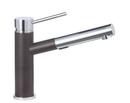 Single Handle Pull Out Kitchen Faucet in Cafe Brown/Polished Chrome