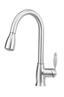 BLANCO Satin Nickel 1-Hole Kitchen Faucet with Single Lever Handle and Pull-Down Spray 